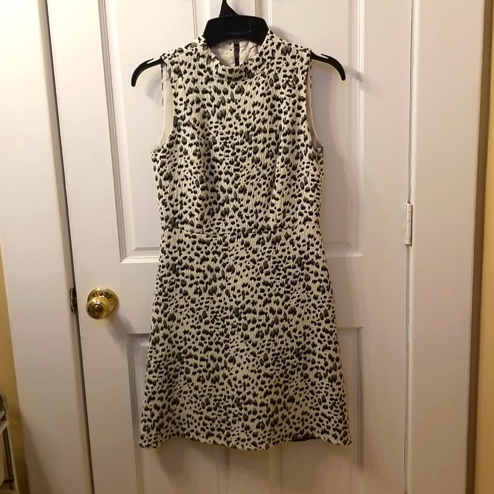 LOFT snow leopard dress size 4